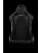 BRAUM Falcon-S Fixed Back Bucket Composite Seat Black Alcantara | White Stitching Single