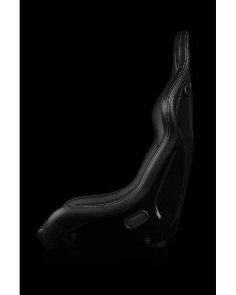 BRAUM Falcon-S Fixed Back Bucket Composite Seat Black Alcantara | White Stitching Single BRAUM Falcon-S Fixed Back Bucket Composite Seat Black Alcantara | White Stitching Single