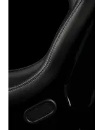 BRAUM Falcon-S Fixed Back Bucket Composite Seat Black Alcantara | White Stitching Single