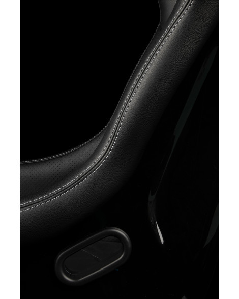 BRAUM Falcon-S Fixed Back Bucket Composite Seat Black Alcantara | White Stitching Single BRAUM Falcon-S Fixed Back Bucket Composite Seat Black Alcantara | White Stitching Single
