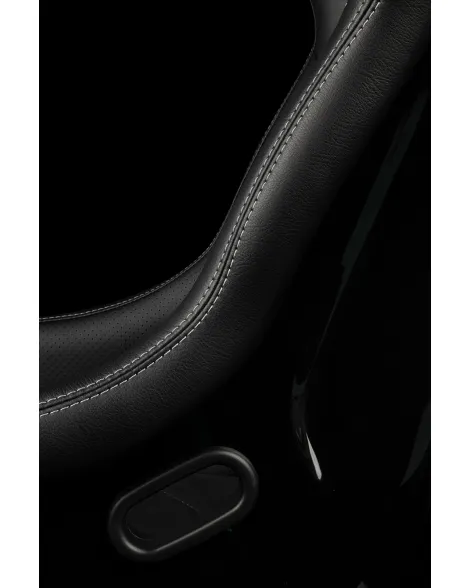 BRAUM Falcon-S Fixed Back Bucket Composite Seat Black Alcantara | White Stitching Single BRAUM Falcon-S Fixed Back Bucket Composite Seat Black Alcantara | White Stitching Single
