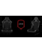 BRAUM Falcon-S Fixed Back Bucket Composite Seat Black Alcantara | White Stitching Single
