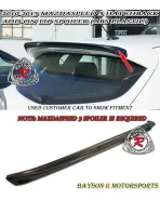 Mazda 3 MPS 10-13 Mazdaspeed Bayson R Motorsports Rear Roof Spoiler Wing (ABS Plastic) Mazda 3 MPS 10-13 Mazdaspeed Bayson R Motorsports Rear Roof Spoiler Wing (ABS Plastic)