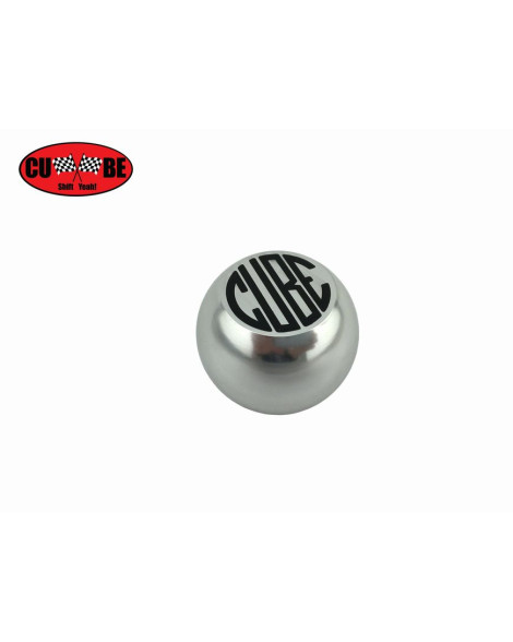 CUBE Speed Black On Silver Billet Gear Shift Knob CUBE Speed Black On Silver Billet Gear Shift Knob