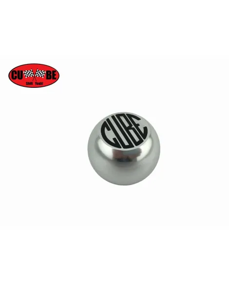 CUBE Speed Black On Silver Billet Gear Shift Knob CUBE Speed Black On Silver Billet Gear Shift Knob