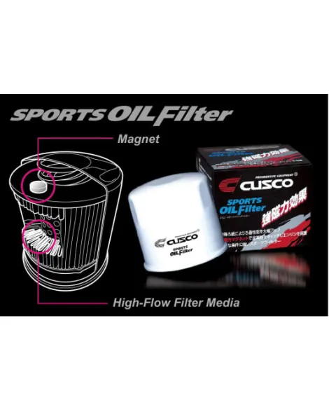 Cusco Sports Oil Filter 65x65H 3/4-16UNF for Toyota, Suzuki & Daihatsu Cusco Sports Oil Filter 65x65H 3/4-16UNF for Toyota, Suzuki & Daihatsu