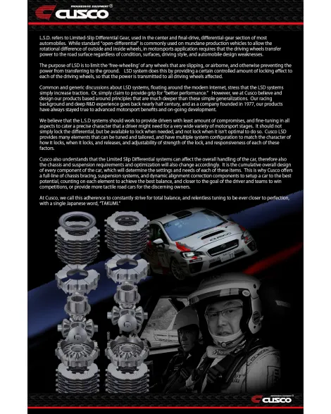 Mitsubishi EVO 10 / EVO X 5 Speed ACD Cusco Type MZ LSD 1.5 Way Front