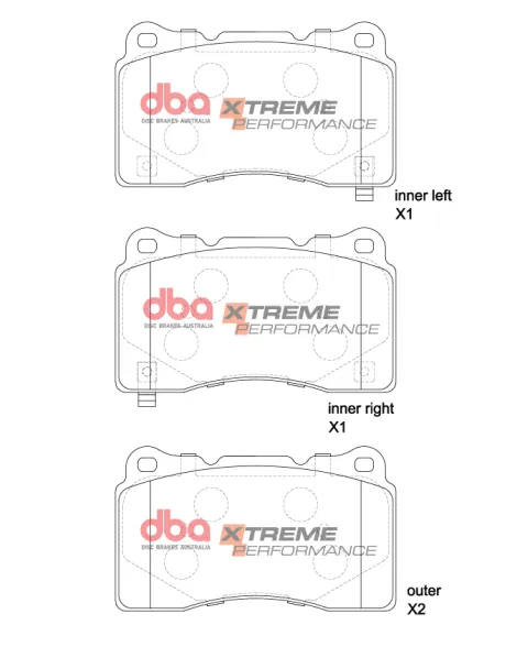 Renault Megane RS 2018 on DBA Xtreme Performance Brake Pads Front Renault Megane RS 2018 on DBA Xtreme Performance Brake Pads Front
