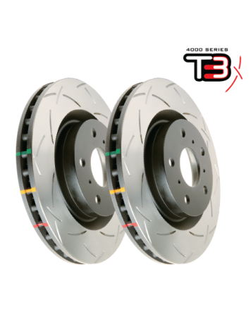 DBA Front 4000 Series T3 Grooved Brake Discs Kia Stinger 3.3 Turbo