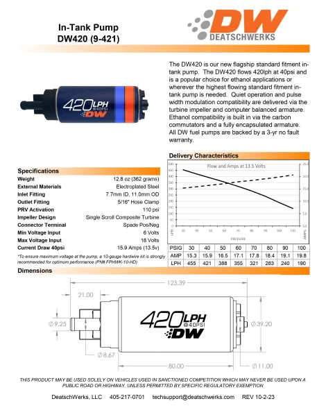 BMW E36 / E46 Incl M3 DeatschWerks DW420 420lph in-tank fuel pump w/ install kit BMW E36 / E46 Incl M3 DeatschWerks DW420 420lph in-tank fuel pump w/ install kit
