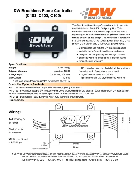 Toyota Supra MK4 1992-1996 DeatschWerks DW440 440lph in-tank brushless fuel pump w/ install kit C102 Toyota Supra MK4 1992-1996 DeatschWerks DW440 440lph in-tank brushless fuel pump w/ install kit C102