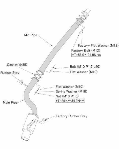 Mitsubishi EVO X 08-16 HKS Hi-Power Single Exit Cat-Back Exhaust Mitsubishi EVO X 08-16 HKS Hi-Power Single Exit Cat-Back Exhaust