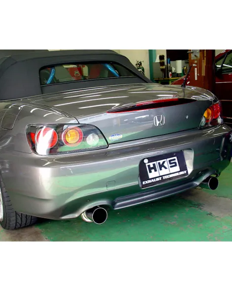 Honda S2000 AP1/AP2 HKS Hi-Power Dual Exit Cat-Back Exhaust w/Silver Tips Honda S2000 AP1/AP2 HKS Hi-Power Dual Exit Cat-Back Exhaust w/Silver Tips