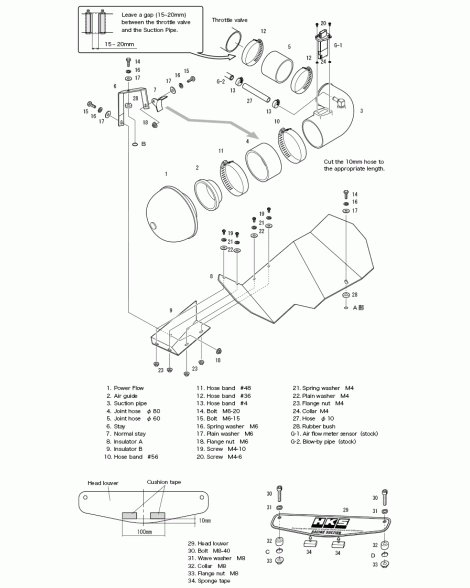 Honda CR-Z ZF1 10-12 HKS Racing Suction Air Intake Honda CR-Z ZF1 10-12 HKS Racing Suction Air Intake
