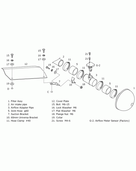 Suzuki Swift ZC21S 04-10 / Swift Sport ZC31S 05-11 HKS Racing Suction Air Intake Suzuki Swift ZC21S 04-10 / Swift Sport ZC31S 05-11 HKS Racing Suction Air Intake