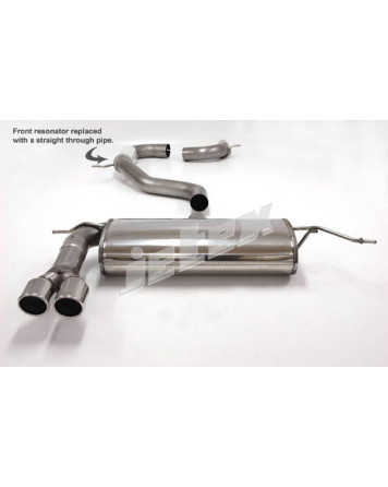 Audi A3 (8PA) 2WD Petrol Turbo Sportback 03+ Jetex Cat Back Exhaust (Half System - Non Resonated w/ Racepipe)