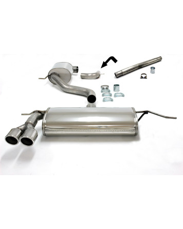 Audi A3 (8P) Diesel Turbo 03+ Jetex Cat Back Exhaust System (Half System - Resonated)