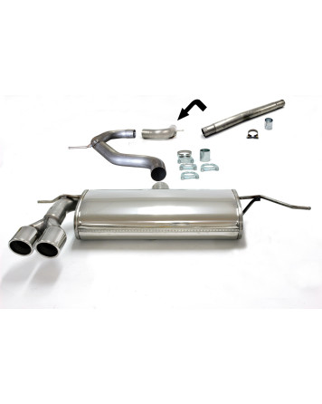 Audi A3 (8P) Diesel Turbo 03+ Jetex Cat Back Exhaust System (Half System - Non-Resonated w/ Racepipe)