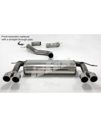 Audi A3 (8PA) 2WD Petrol Turbo Sportback 03+ Jetex Cat Back Exhaust (Half System - Resonated w/ Racepipe)