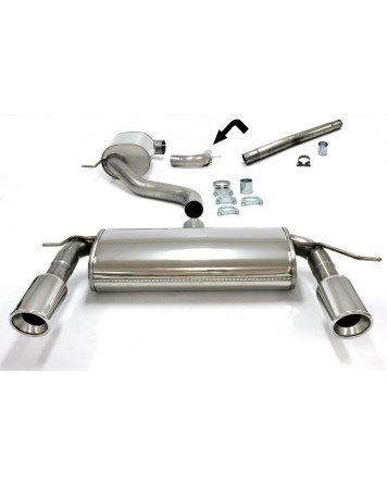 Audi A3 (8P) Diesel Turbo 03+ Jetex Cat Back Exhaust System (Half System - Resonated)