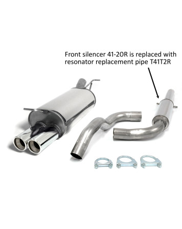 Audi A3 (8L) Petrol Turbo + TDI 96-03 Jetex Exhausts Half System - Non-Resonated w/Racepipe