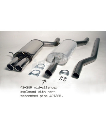 Audi A4 (B5) Quattro 1.8/1.9 94-00 Jetex Cat Back Exhaust (Half System - Non Resonated w/ Racepipe)