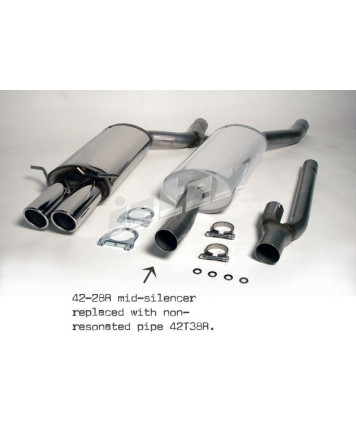 Audi A4 (B5) Quattro 2.4/2.6/2.8/2.5 94-00 Jetex Cat Back Exhaust (Half System - Non Resonated w/ Racepipe)