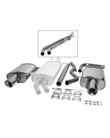 Audi A4 (B6) 2WD Petrol Turbo 01-05 Jetex Half System (non-resonated with racepipe)