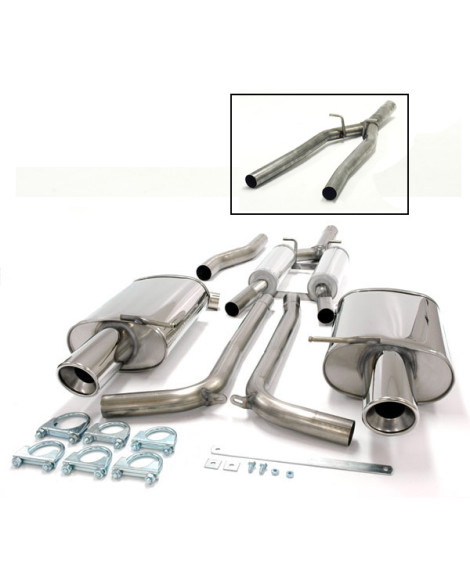 Audi A4 (B6) Quattro Petrol Turbo 01-05 Jetex Half System (non-resonated with racepipe) Audi A4 (B6) Quattro Petrol Turbo 01-05 Jetex Half System (non-resonated with racepipe)