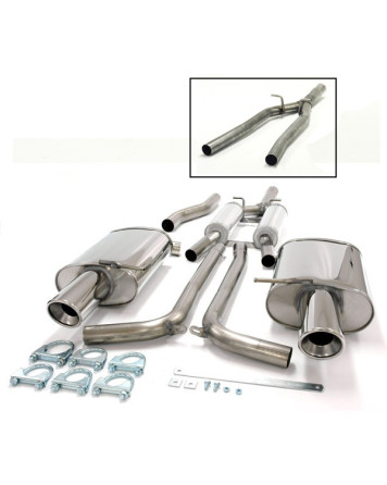 Audi A4 (B7) Quattro Petrol Turbo 05+ Jetex Cat Back Exhaust (Half System - Non-Resonated w/ Racepipe)