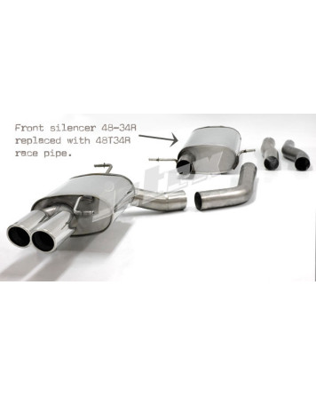 Audi A5 Petrol Turbo 2WD/Quattro 06+ Jetex Cat Back Exhaust (Half System - Non-Resonated w/ Racepipe)