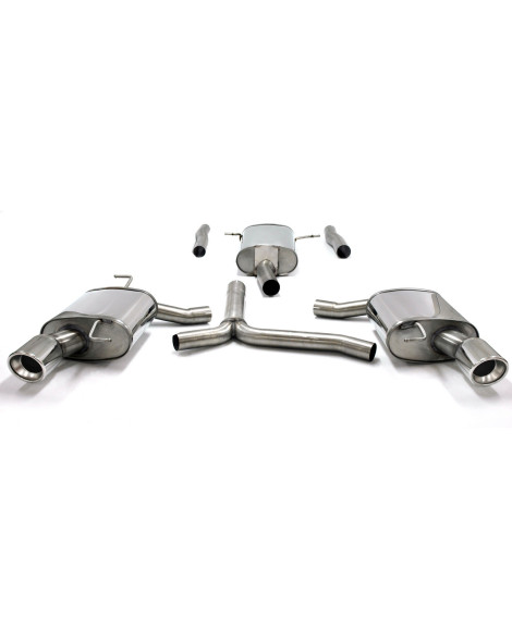 Audi A5 Petrol Turbo 2WD/Quattro 06+ Jetex Cat Back Exhaust (Half System - Resonated)