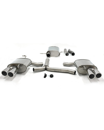 Audi A5 Petrol Turbo 2WD/Quattro 06+ Jetex Cat Back Exhaust (Half System - Resonated)