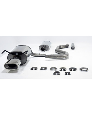 Saab 93 (58L Fuel Tank) [Generation 2] 04+ Jetex Cat Back Exhaust System (Half System)