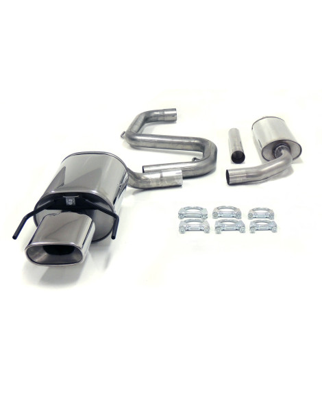 Saab 93 (61L Fuel Tank) [Generation 2] 03+ Jetex Cat Back Exhaust System (Half System)