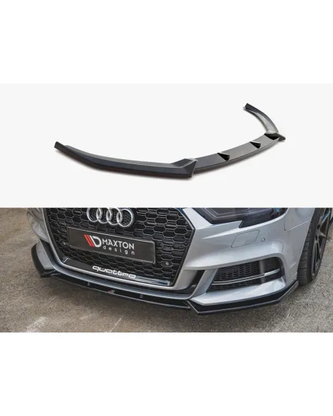Maxton Design Front Splitter V.3 Audi S3 / A3 S-Line 8V Facelift Sedan 2016-2020