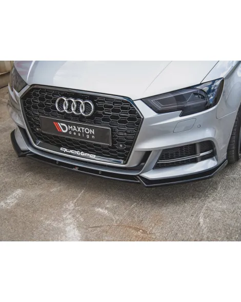 Maxton Design Front Splitter V.3 Audi S3 / A3 S-Line 8V Facelift Sedan 2016-2020