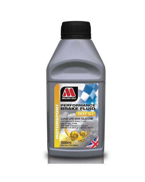 Millers Oils Performance Brake Fluid DOT 5.1 500ml Millers Oils Performance Brake Fluid DOT 5.1 500ml