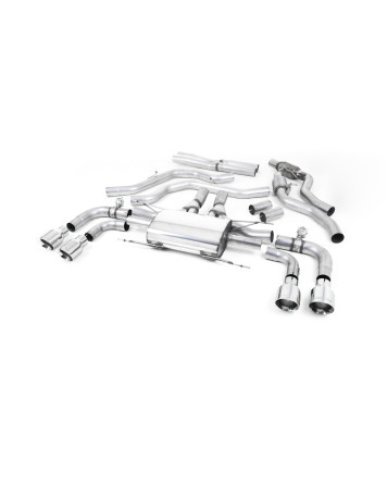 Milltek Cat-Back Exhaust System with GT-100 Polished Trims - Valved Alfa Romeo Giulia Quadrifoglio 2.9 V6 Bi-Turbo (Non OPF/GPF) 2017-On Milltek Cat-Back Exhaust System with GT-100 Polished Trims - Valved Alfa Romeo Giulia Quadrifoglio 2.9 V6 Bi-Turbo (Non OPF/GPF) 2017-On