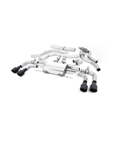 Milltek Cat-Back Exhaust System with GT-100 Cerakote Trims - Valved Alfa Romeo Giulia Quadrifoglio 2.9 V6 Bi-Turbo (Non OPF/GPF) 2017-On Milltek Cat-Back Exhaust System with GT-100 Cerakote Trims - Valved Alfa Romeo Giulia Quadrifoglio 2.9 V6 Bi-Turbo (Non OPF/GPF) 2017-On