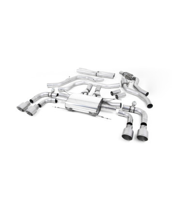 Milltek Cat-Back Exhaust System with GT-100 Titanium Trims - Valved Alfa Romeo Giulia Quadrifoglio 2.9 V6 Bi-Turbo (Non OPF/GPF) 2017-On Milltek Cat-Back Exhaust System with GT-100 Titanium Trims - Valved Alfa Romeo Giulia Quadrifoglio 2.9 V6 Bi-Turbo (Non OPF/GPF) 2017-On