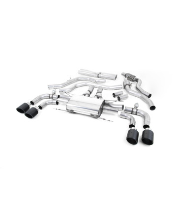 Milltek Cat-Back Exhaust System with Jet-100 Carbon Trims - Valved Alfa Romeo Giulia Quadrifoglio 2.9 V6 Bi-Turbo (Non OPF/GPF) 2017-On Milltek Cat-Back Exhaust System with Jet-100 Carbon Trims - Valved Alfa Romeo Giulia Quadrifoglio 2.9 V6 Bi-Turbo (Non OPF/GPF) 2017-On