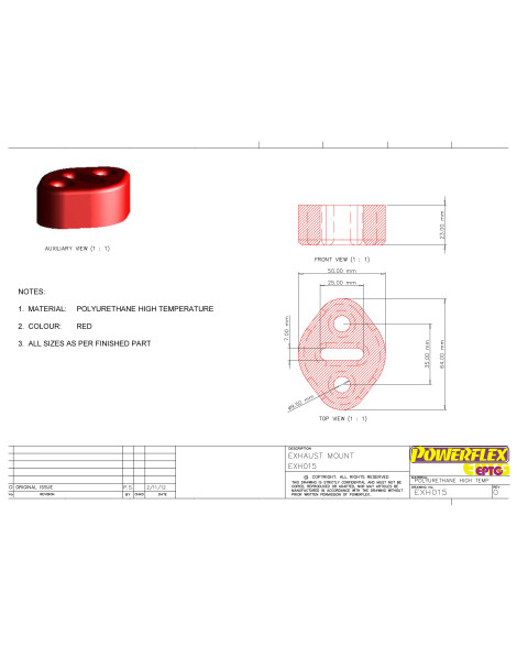 Powerflex Exhaust Mount / Hanger EXH015 Powerflex Exhaust Mount / Hanger EXH015