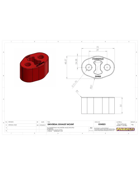 Powerflex Exhaust Mount / Hanger EXH023 - For VAG & GR Yaris Powerflex Exhaust Mount / Hanger EXH023 - For VAG & GR Yaris