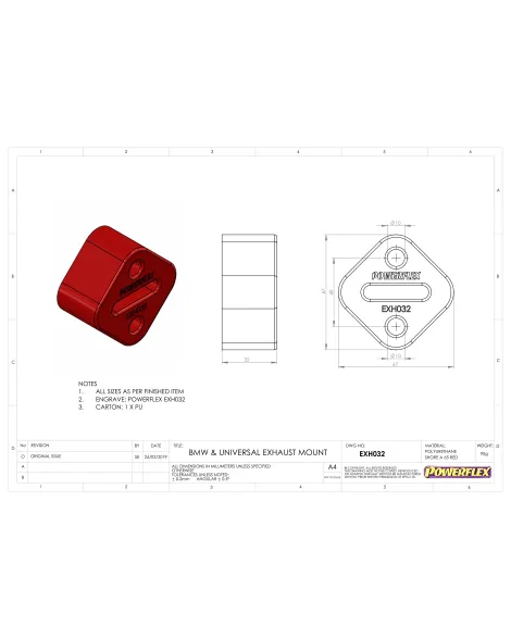 Powerflex Exhaust Mount / Hanger EXH032 Powerflex Exhaust Mount / Hanger EXH032