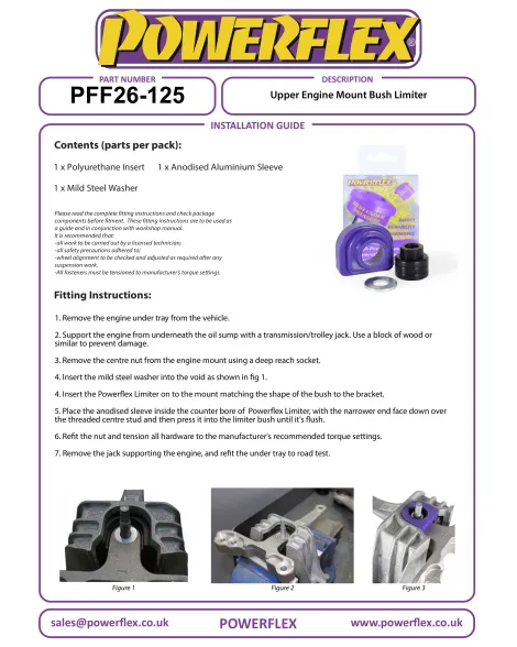 Hyundai i30N 2016+ Powerflex Upper Engine Mount Bush Limiter PFF26-125 Hyundai i30N 2016+ Powerflex Upper Engine Mount Bush Limiter PFF26-125