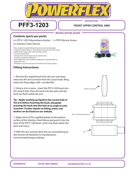 Audi A4 / S4 / A5 / S5 / RS5 / A8 2016+ Powerflex Front Upper Control Arm Bushes PFF3-1203 Audi A4 / S4 / A5 / S5 / RS5 / A8 2016+ Powerflex Front Upper Control Arm Bushes PFF3-1203
