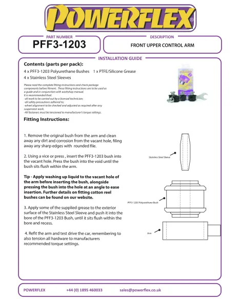 Audi A4 / S4 / A5 / S5 / RS5 / A8 2016+ Powerflex Front Upper Control Arm Bushes PFF3-1203 Audi A4 / S4 / A5 / S5 / RS5 / A8 2016+ Powerflex Front Upper Control Arm Bushes PFF3-1203
