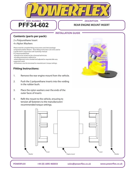 Toyota MR2 Gen3 ZZW30 2000-2006 Powerflex Rear Engine Mount Bush Insert PFF34-602 Toyota MR2 Gen3 ZZW30 2000-2006 Powerflex Rear Engine Mount Bush Insert PFF34-602