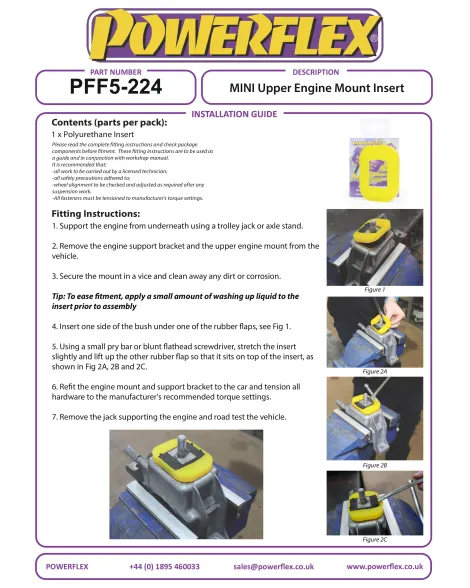 Mini Cooper S R55 R56 R57 R58 R59 R60 R61 Powerflex Upper Engine Mount Insert (Diesel) PFF5-224R Mini Cooper S R55 R56 R57 R58 R59 R60 R61 Powerflex Upper Engine Mount Insert (Diesel) PFF5-224R